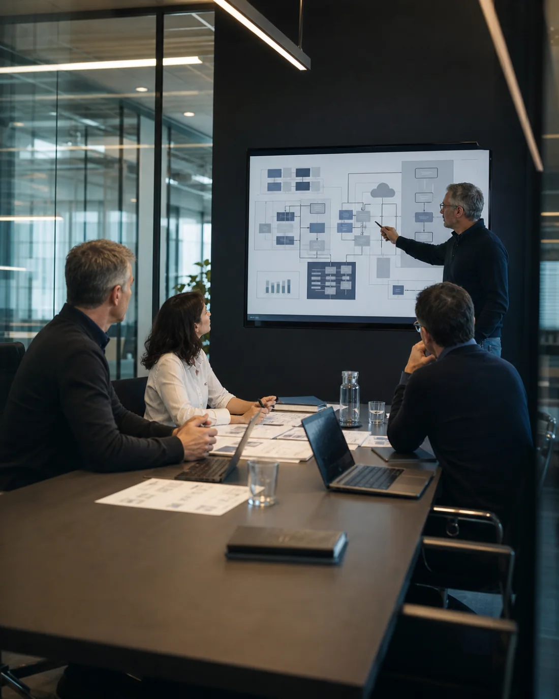 Nodex team working on enterprise technology strategy